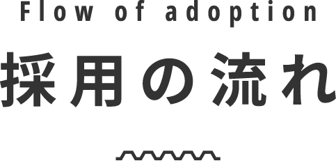 採用の流れ Flow of adoption